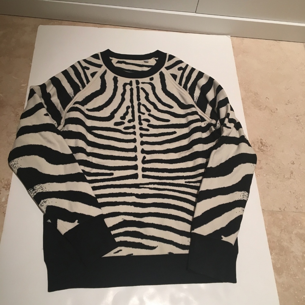A.L.C. ZEBRA PRINT SWEATSHIRT BLACK WHITE …